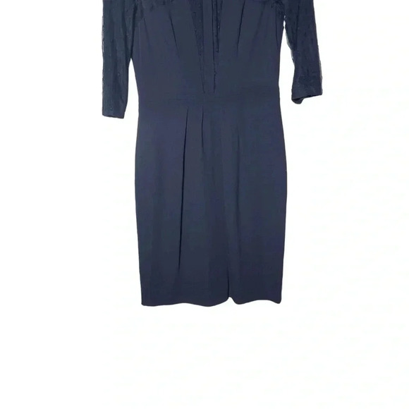 1788. BOSS BY HUGO BOSS KNEE LENGTH COCKTAIL/SEMI‎ FORMAL DRESS NAVY BLUE COLOR - Picture 4 of 9